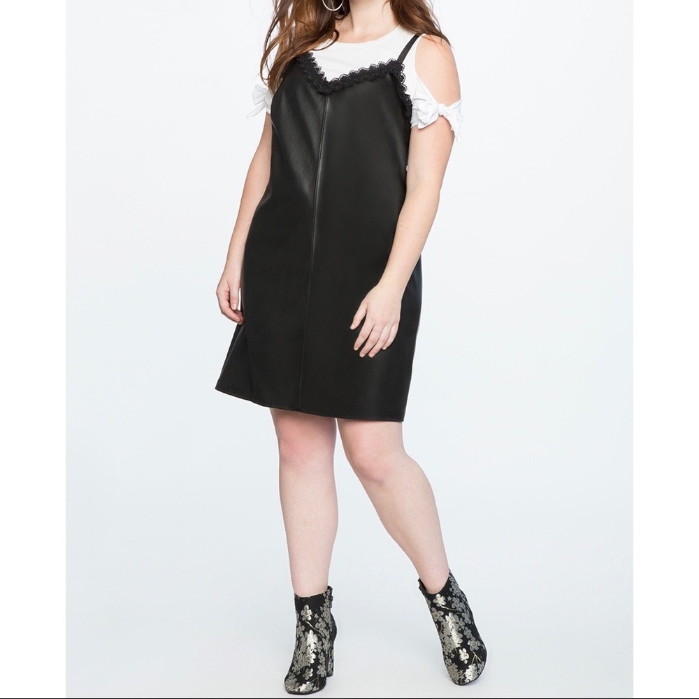 Eloquii • 14 • Faux Leather Slip Dress